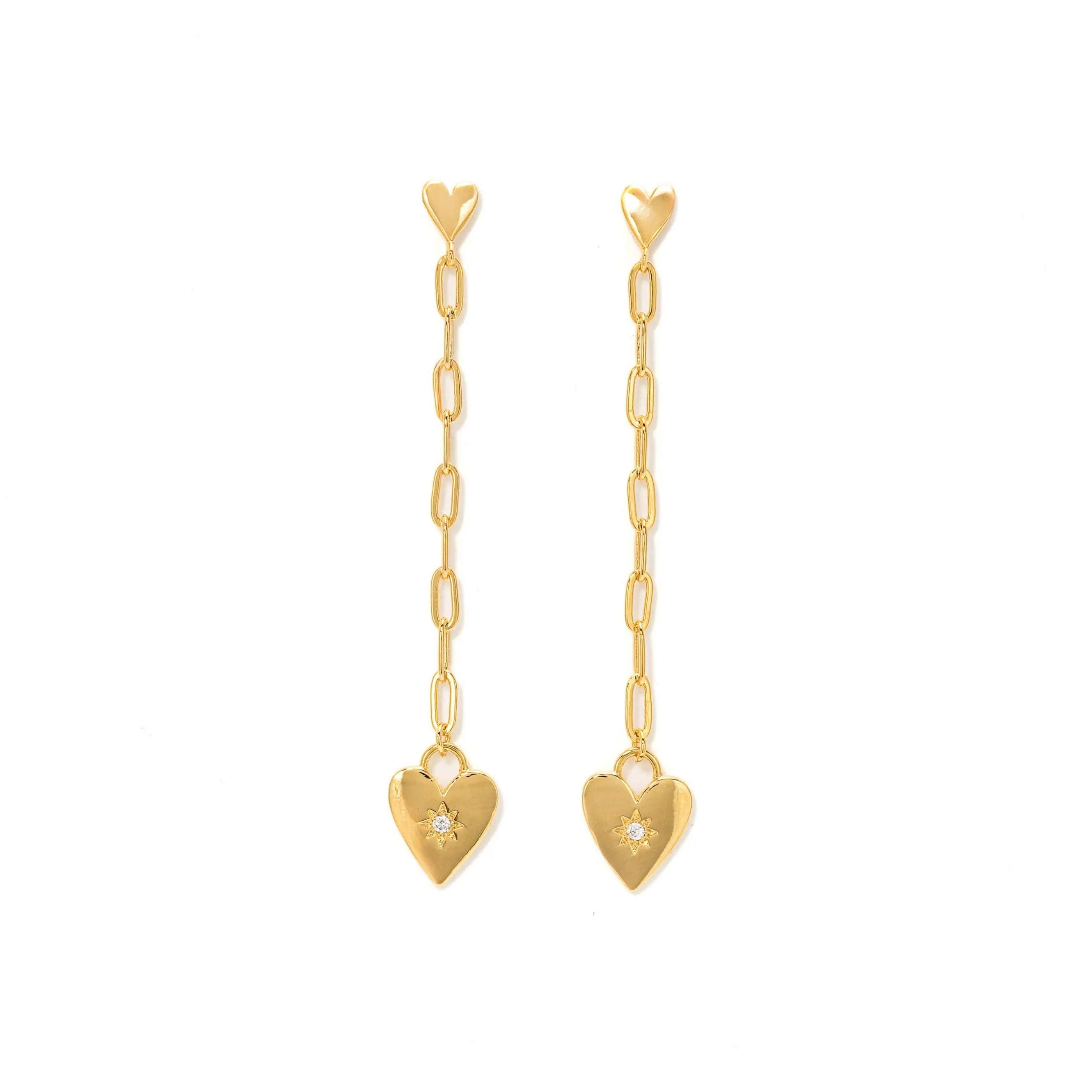 Verona Starburst Heart Drop Earrings